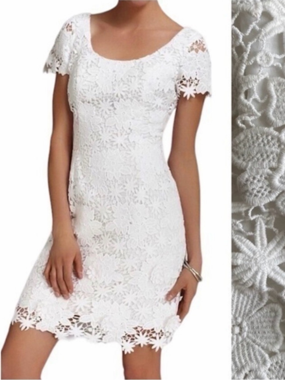 Lilly Pulitzer Marta Resort White Truly Floral Lace Dress Size 2